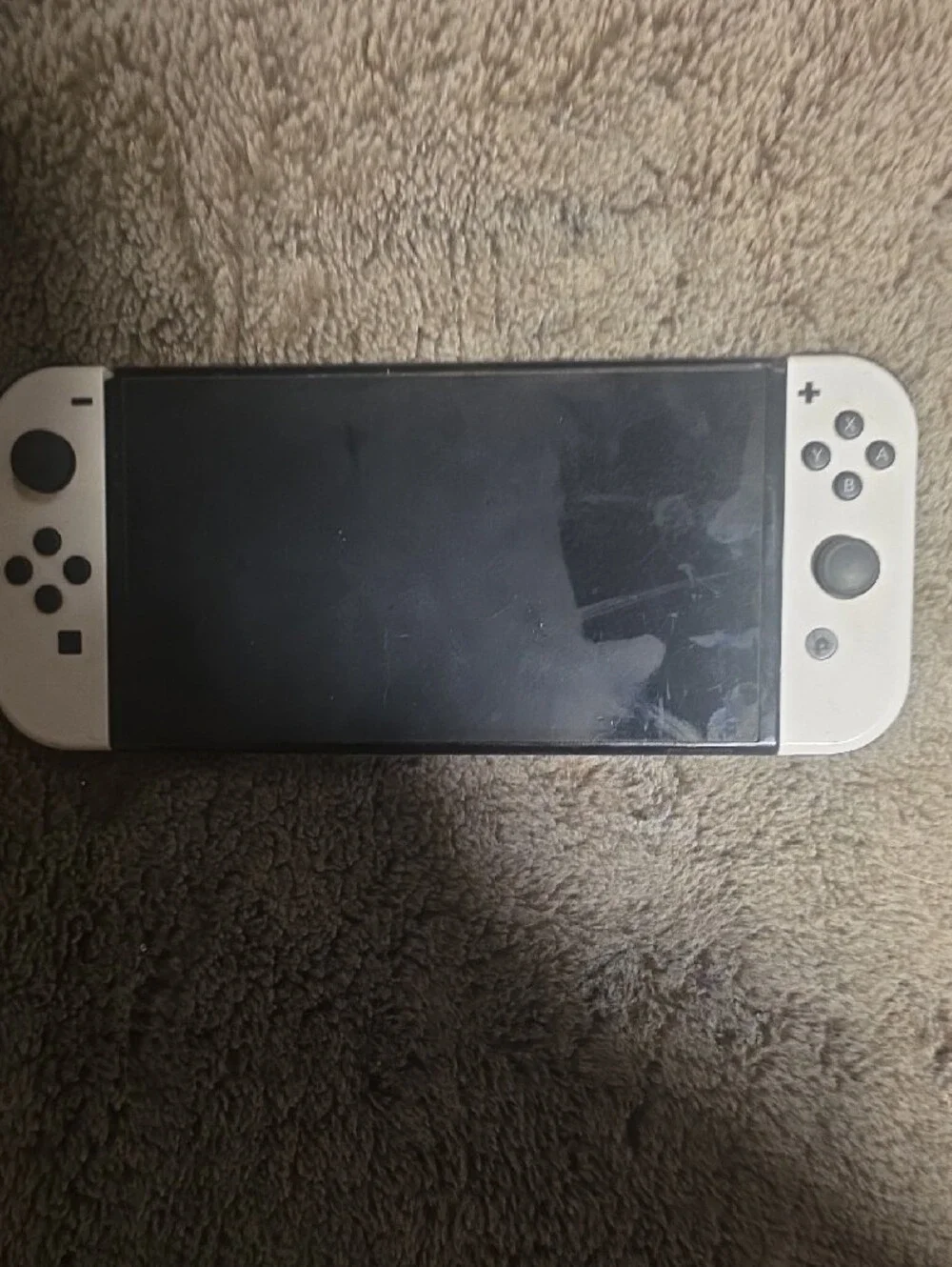 Nintendo Switch OLED - Black Body with White Joy-Con Backs